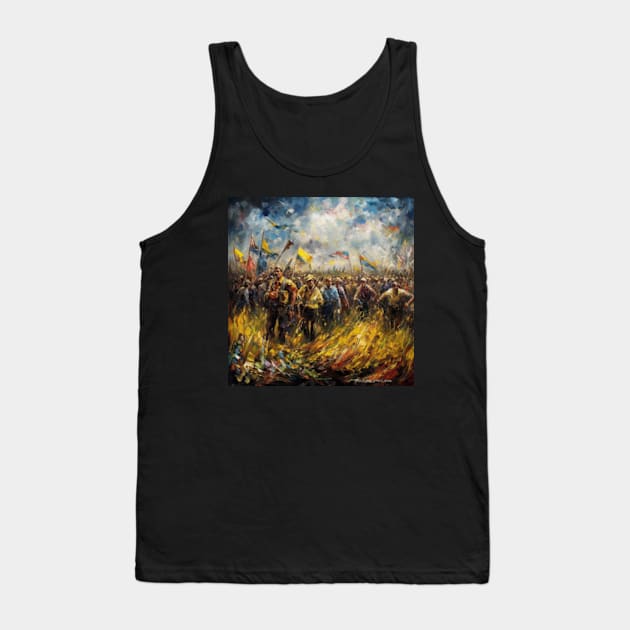 Ukrainian troops go home with victory Tank Top by Yurii